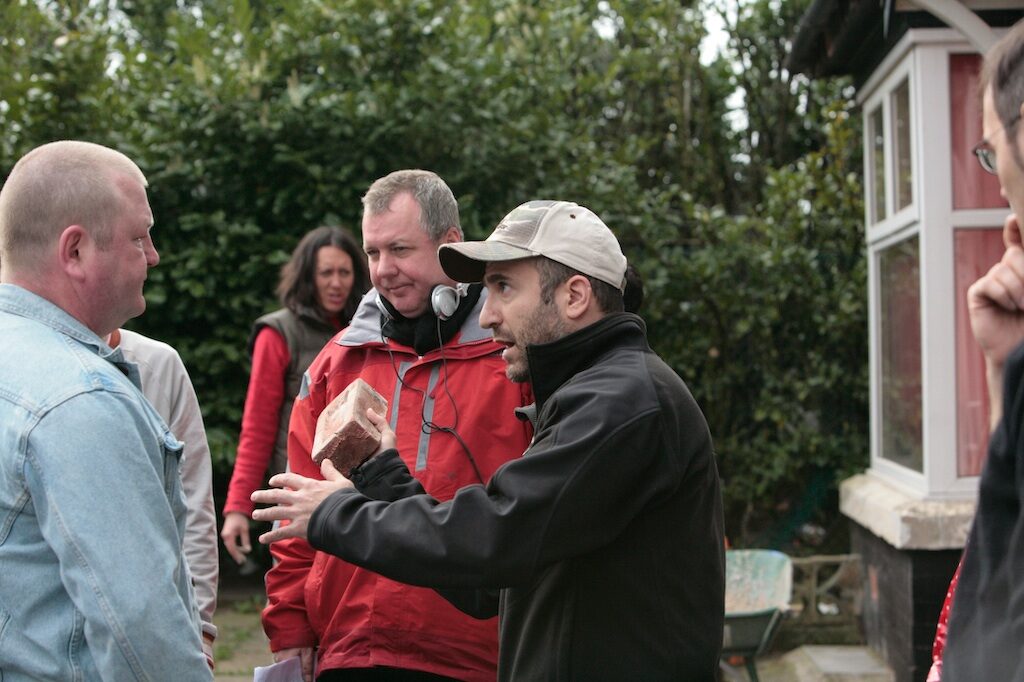Peter Pedrero giving direction to performers and crew on location